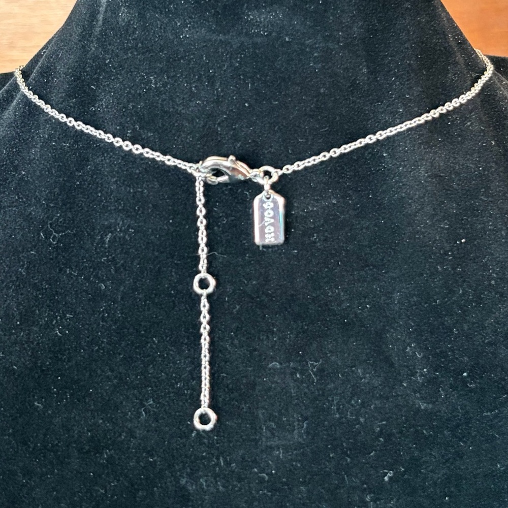 Coach Signature Crystal Silver-Toned Necklace - Picture 5 of 7
